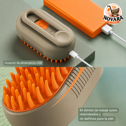 PulseBrush™ Cepillo a vapor para mascotas.