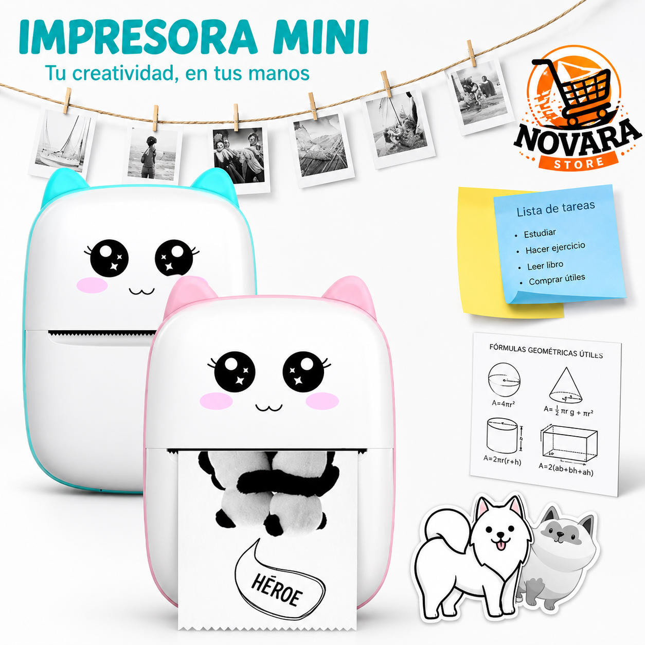 FotoFlash™ Mini impresora de fotos térmica portátil