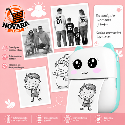 FotoFlash™ Mini impresora de fotos térmica portátil