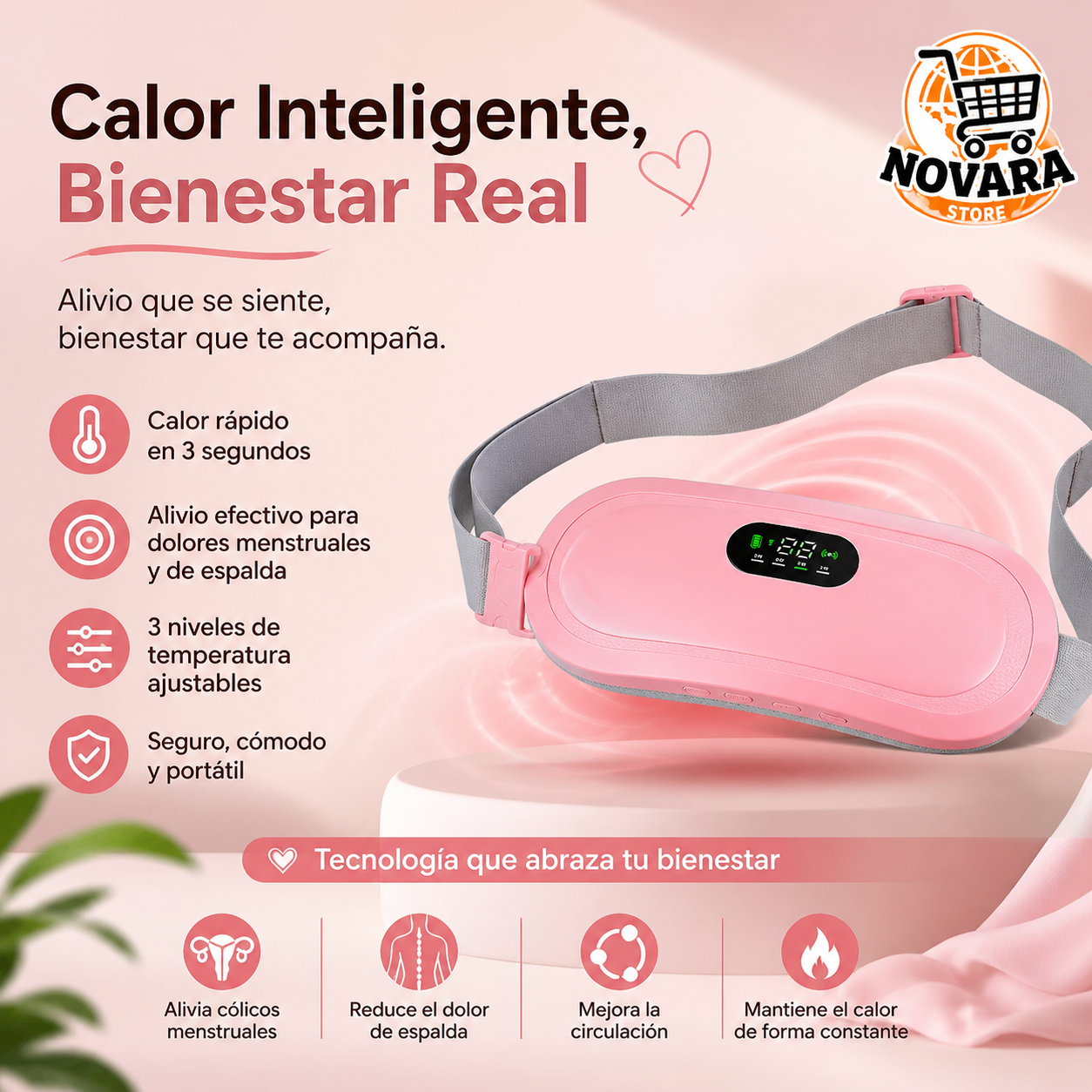 AuraFem™ Cinturon Termico Para Cólicos