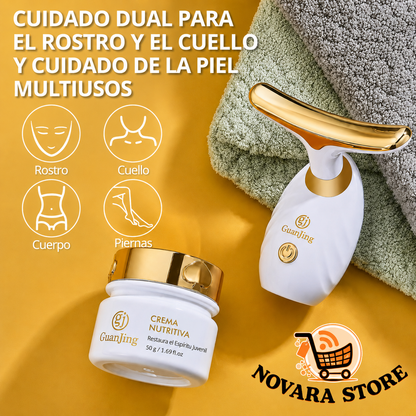 FaceSculpt™ | Masajeador Facial y Crema Reafirmante