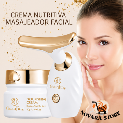 FaceSculpt™ | Masajeador Facial y Crema Reafirmante