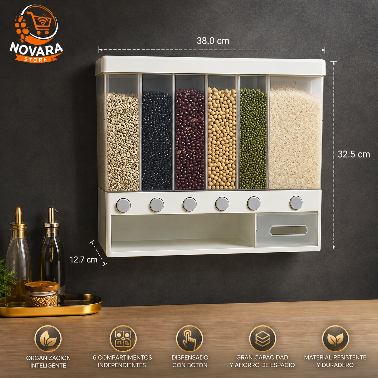 Organixa™ Dispensador Inteligente de Granos y Cereales