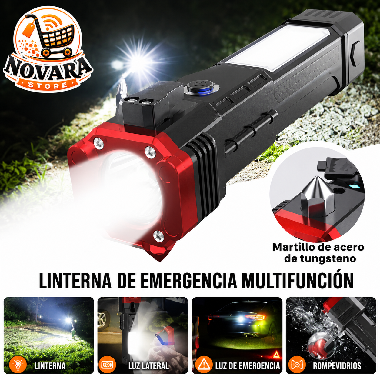 LumiForce™ | Linterna Táctica Multiuso 4x1