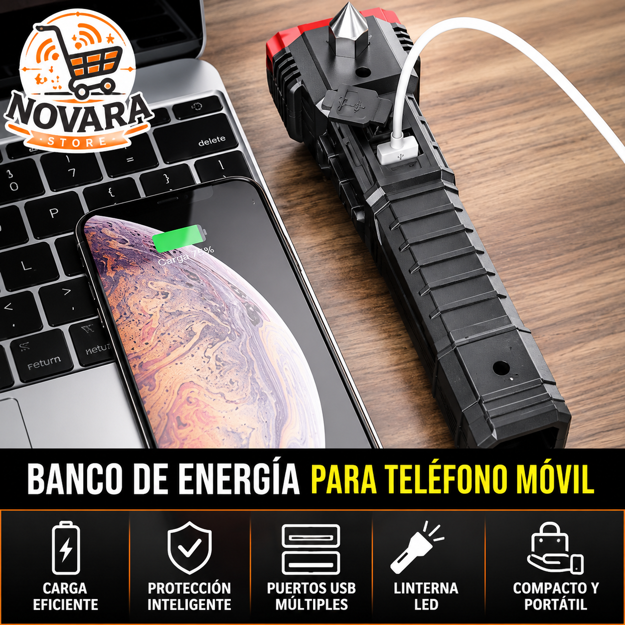 LumiForce™ | Linterna Táctica Multiuso 4x1