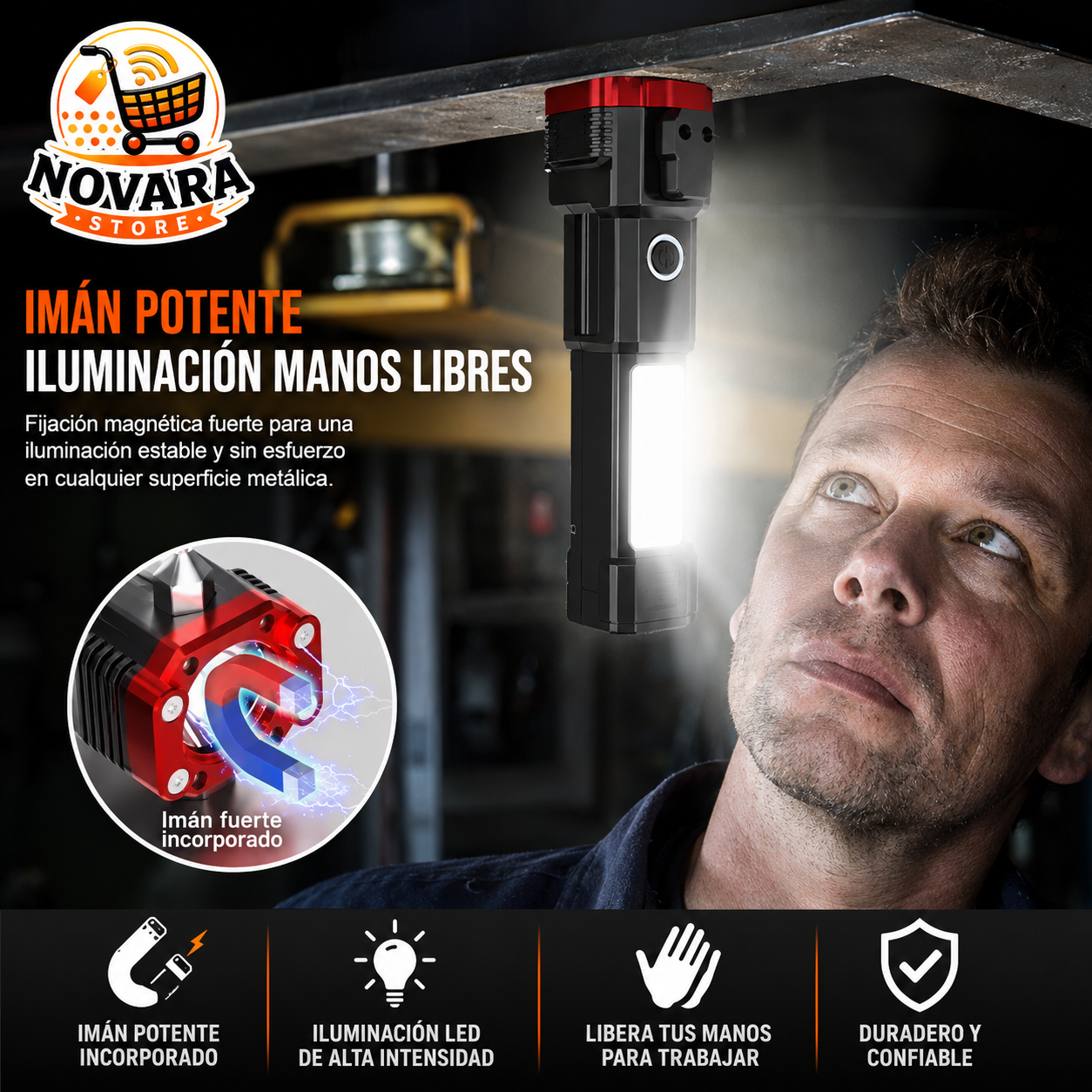 LumiForce™ | Linterna Táctica Multiuso 4x1