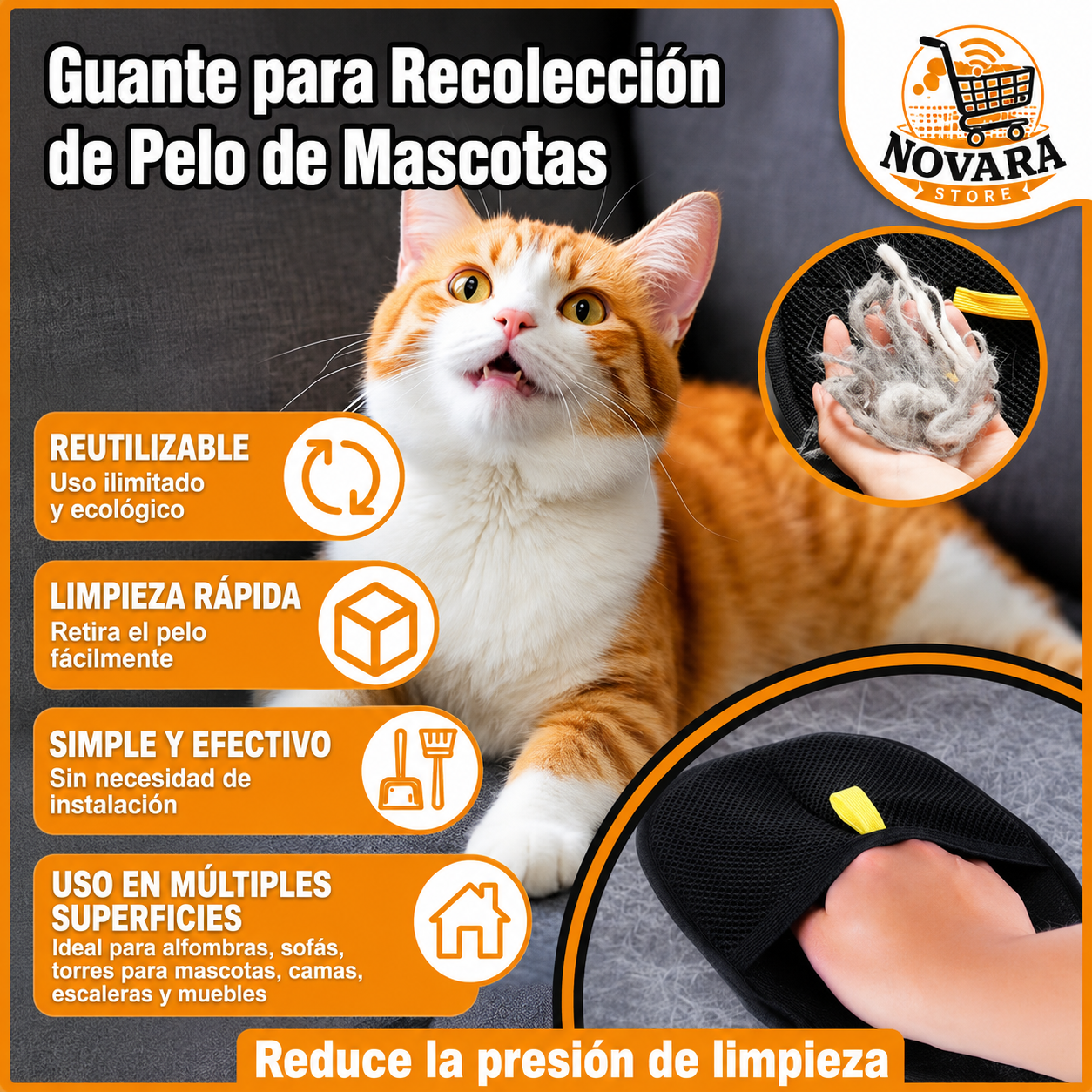 FurEase™ Guante Quitapelo Premium
