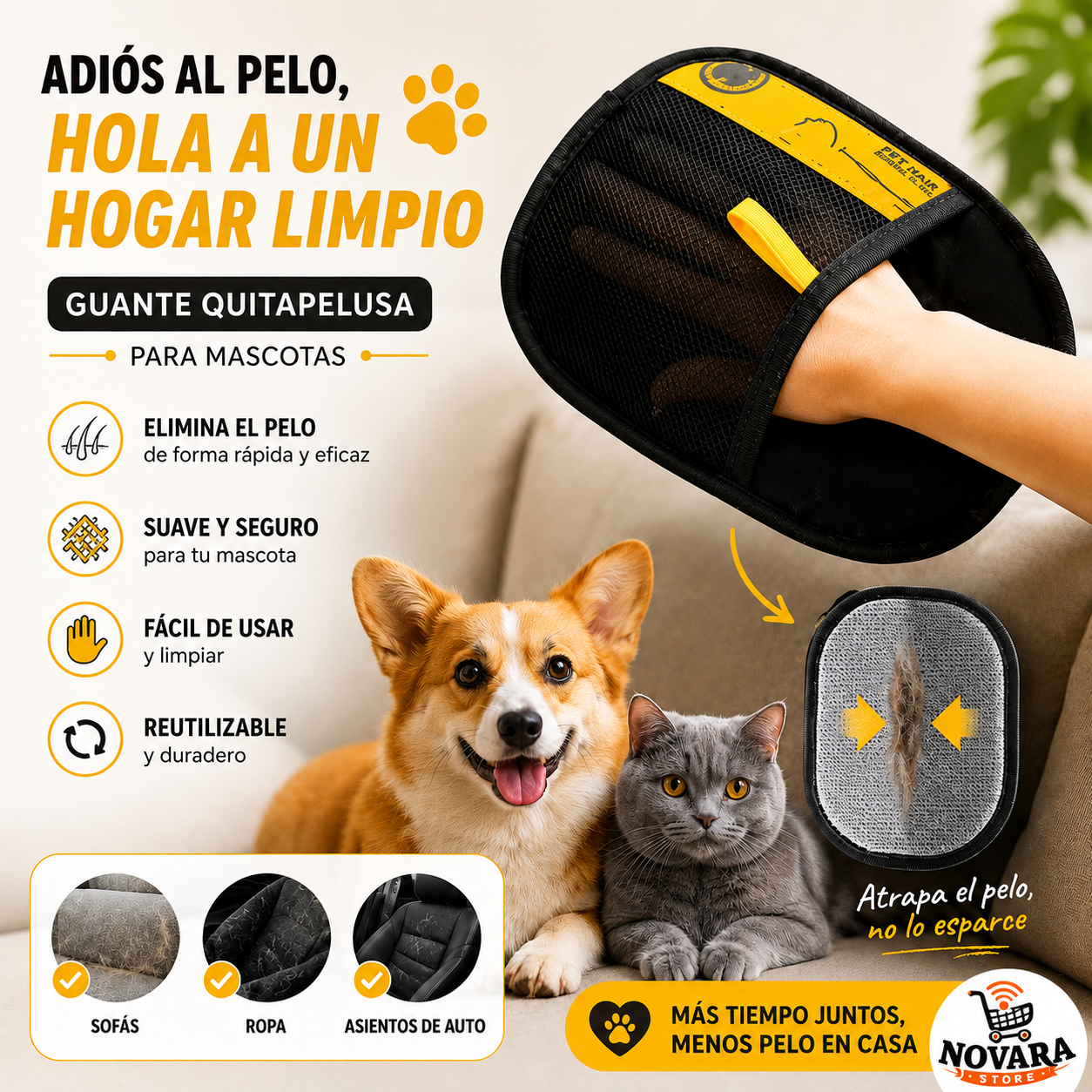 FurEase™ Guante Quitapelo Premium